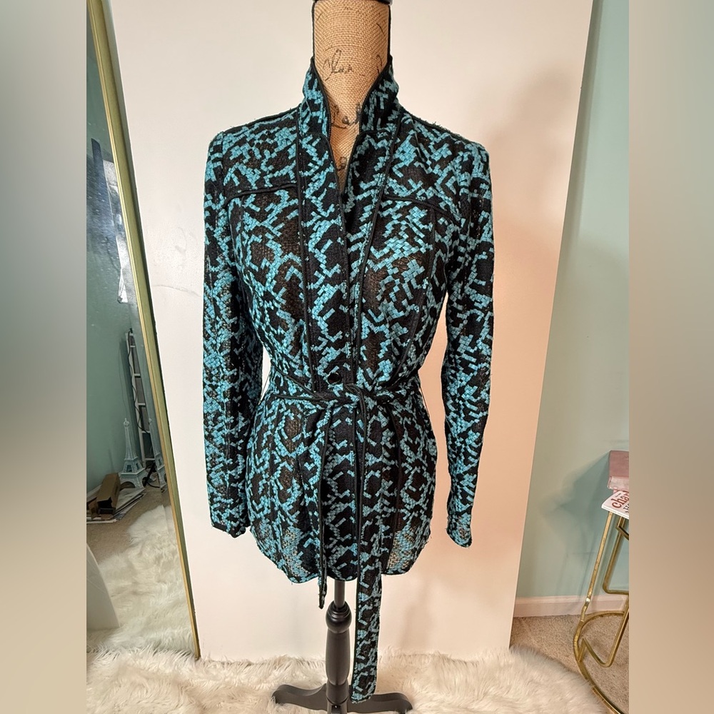 #577 PER SE Patterned Blazer size 2